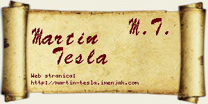 Martin Tesla vizit kartica